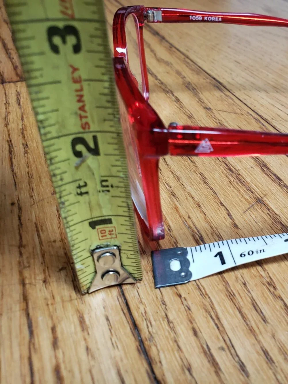 Vintage Red Sally Jessy Raphael style Glasses Urkel Oversized Frames NOS